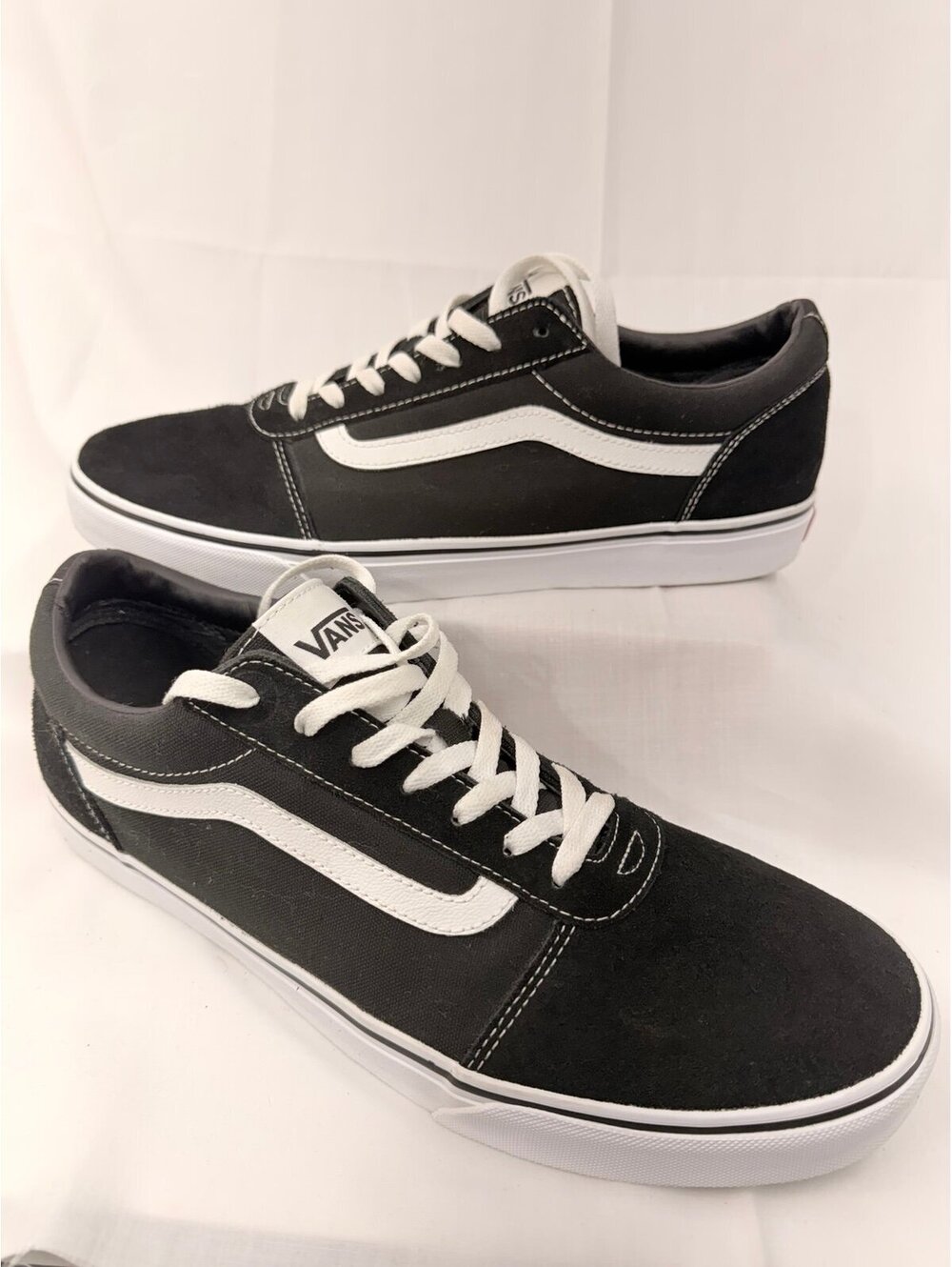 Size 13 - Vans Old Skool Black White Men - Preloved